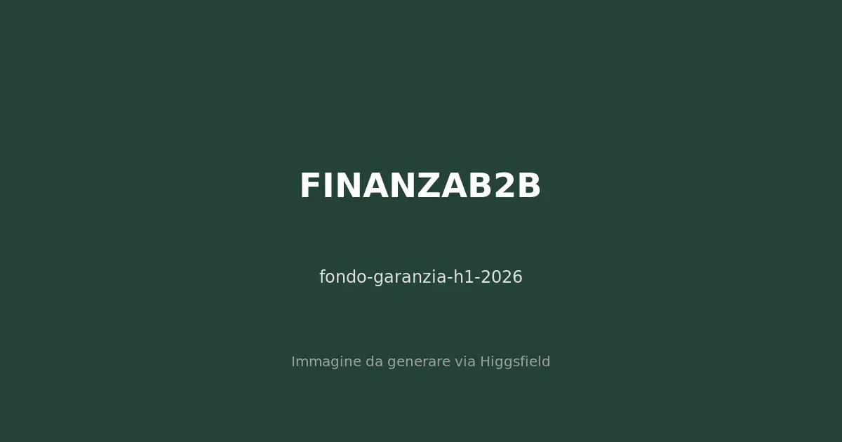 Grafico andamento mensile domande accolte Fondo Garanzia H1 2026